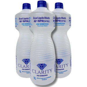 Álcool Liquído 1L 46°INPM Clarity Care com 12 unidades