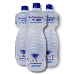 Álcool Liquído 1L 70°INPM Clarity Care com 12 unidades