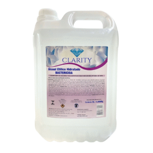 Álcool Liquído Bactericida 5L 54GL Clarity Care com 4 unidades