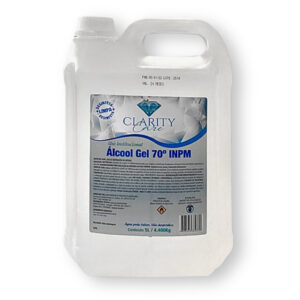 Álcool Gel 5L 70°INPM Clarity Care com 4 unidades
